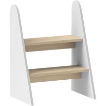 Aiyaplay - Taburete para niños de 2 peldaños torre de aprendizaje escalera para niños de +3 años para baño cocina librería dormitorio blanco