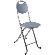 7house - Taburete Plegable con Respaldo 32x36x73.5cm