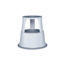 Wedo - Taburete estribo móvil Metal gris claro