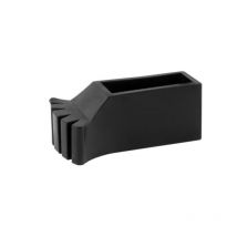 Rechteckige Gummibasis für Industrieleitern – Schwarz – 110 x 35 mm – LITAN