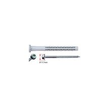 G&b Fissaggi - Taco largo universal de nylon gx-l g&b 10x120 mm + Tornillo zincado cabeza hexagonal T40 col. llave 13 mm - caja de 25 - 97032