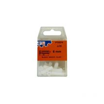 Taco plastico blanco C/15 pzs - 6 mm