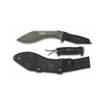 K25 - Tactical Machete Rui Elephas Black, 23 Cm Sheet, Total 36.2 Cm, avec étui en nylon, 32024