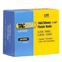 Boîte de 2500 clous de finition de type 16G l. 30 mm - TA-0293 Tacwise