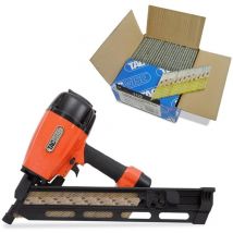 Tacwise - KDH90V 2nd Fix Angled Strip Pneumatic Nail Gun Nailer + 2200 90mm Nails