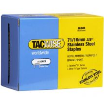 Punti in acciaio inox, tipo 71, 10 mm (confezione da 20.000) - Tacwise