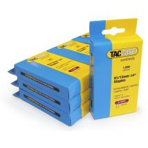 Set composto da 10 confezioni di punti metallici per pistola sparapunti, contenuto unitario 1.000 punti, serie 91, passo 15 mm - Tacwise