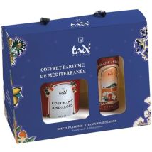 Bougie – Coffret senteur Couchant Andalous – Matières, Hauteur, Quantité par pack – TADE