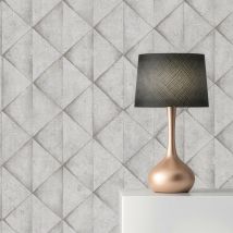 Tadessi - Tapete Beton Vito M1-No.546 Vliestapete Grau Weiß Geometrische Tapete Modern Wohnzimmer Schlafzimmer Küche