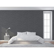 TADESSI Tapete Uni M1-No.1880 Vliestapete Schwarz Tapete Einfarbig Unitapete Wohnzimmer Schlafzimmer Küche