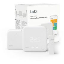 Tado - Kit Base, Termostato Intelligente Radio V3+, Termostato digitale per caldaia, Cronotermostato, Termostato intelligente, compatibile con Alexa,