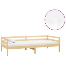 Tagesbett mit Matratze 90x200 cm Kiefer Massivholz vidaXL