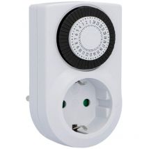 Unitec Zeitschaltuhr Analog Zeitschalter Timer Schaltuhr Mechanisch Innen Weiß