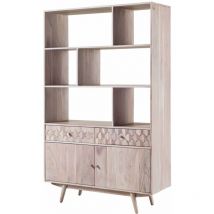 Tagère 115x42 Acacia laqué Blanc mosayk 204