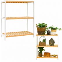 Dunedesign - tagère Bambou - 69x60x26 Meuble Bois Salle de Bain Cuisine Rangement Chaussures