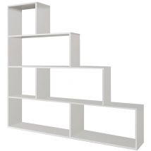 Vs Venta-stock - tagère Bibliothèque Jaén Blanc brillant 6 étagères, pour Salle à Manger ou Bureau