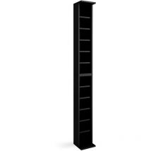 Tagère cd, Noir, 21x183.6cm Grandes dimensions, Vicco