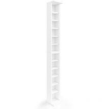 Tagère cd, Blanc, 21x91.8cm Grand set de 2, Vicco
