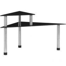 Étagère de cuisine Meuble de rangement Meuble Étagère Noir 49,5x35x26 cm Verre trempé 25988