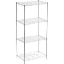 Catterhouse - tagère de Rangement à 4 Niveaux Aéré Klaus 120 - 56x35x120 cm Charge Lourde 140 Kg Cadre en Acier Blanc