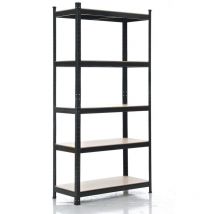 Gestern High -flow Black Shelf, 90x40x180 cm