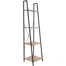Orion91 - Etagère en métal avec 4 étagères en bois Oren 148x34x32,5cm 7house