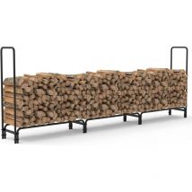 Tagère en Métal pour Bois de Cheminée Range Bûches Extérieur Grande Taille 344,9x35x117cm pour Bois de Chauffage