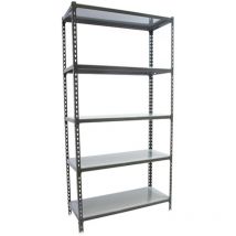 Simonrack - Etagère de rangement Simon Rack Simonclick Megaplus 5/500 anthracite/galva 5 niveaux 2000x1200x500mm