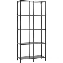 H&s Collection - tagère murale à 4 niveaux 78x30x170 cm noir
