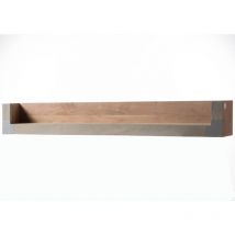 Tagère murale en bois d' acacia brun laqué amsterdam 124 - beige