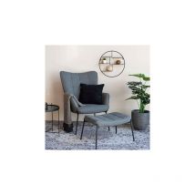 Étagère murale ronde 47,5x10x47,5 cm en acier noir