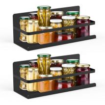 Sunxury - tagère à épices Magnétique pour Frigo - 2 Porte-épices étagère de Cuisine Aimantée, étagères Cuisine sans Percage Idéal pour Réfrigérateur