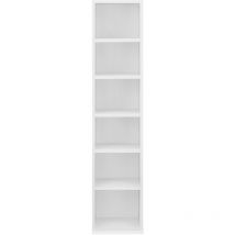 Tagère tour cd / dvd rangement stockage 90 cm mdf mélaminé blanc