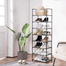 Skecten - tagères à Chaussures Armoire Placard Meuble Rangement 6030137cm Noir