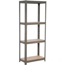Regalos Miguel - Etagère en métal gris avec 4 étagères réglables 148x60x30cm 240Kg 7house