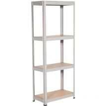 Regalos Miguel - Rayonnage en métal blanc avec 4 étagères réglables 148x60x30cm 240Kg 7house