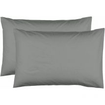 2 Taies d'Oreiller 50 x 70 cm - Gris