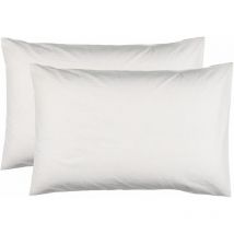 2 Taies d'Oreiller 50 x 70 cm - Blanc