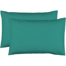 2 Taies d'Oreiller 50 x 70 cm - Vert Turquoise
