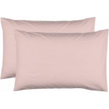 2 Taies d'Oreiller 50 x 70 cm - Rose poudré