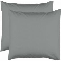 2 Taies d'Oreiller 63 x 63 cm - Gris