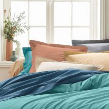 Tradilinge - Taie de traversin 100% percale 86x190 cognac