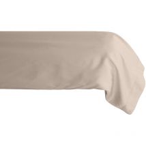 Taie de traversin uni percale de coton manoir