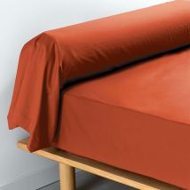 Taie De Traversin 85x185 cm Percale Rouge Argile homeflair