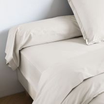Taie de traversin coton percale Meringue 160 cm Someo morphee
