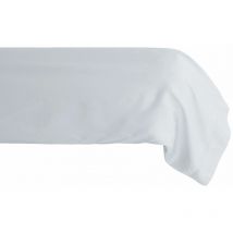 Taie de traversin neige en percale de coton 43 x 190 cm