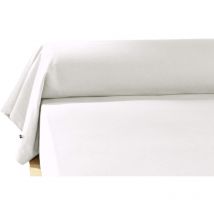 Taie de traversin flanelle blanc 160 cm