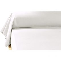 Taie de traversin flanelle blanc 140/160 cm