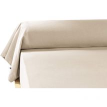 Taie de traversin flanelle beige 160 cm