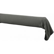 Taie de traversin Gaze de coton 85x185 gaia coloris Gris Granit